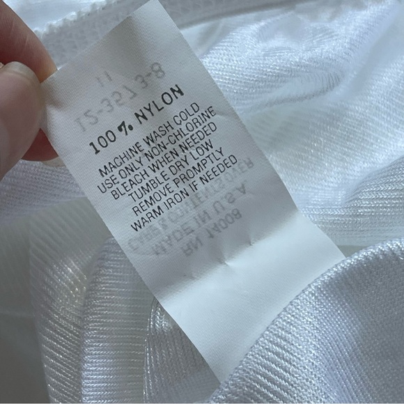 Vintage White Lace Trim 100% Nylon High Rise Wide Leg Bloomers Pettipants Shorts - Picture 8 of 16